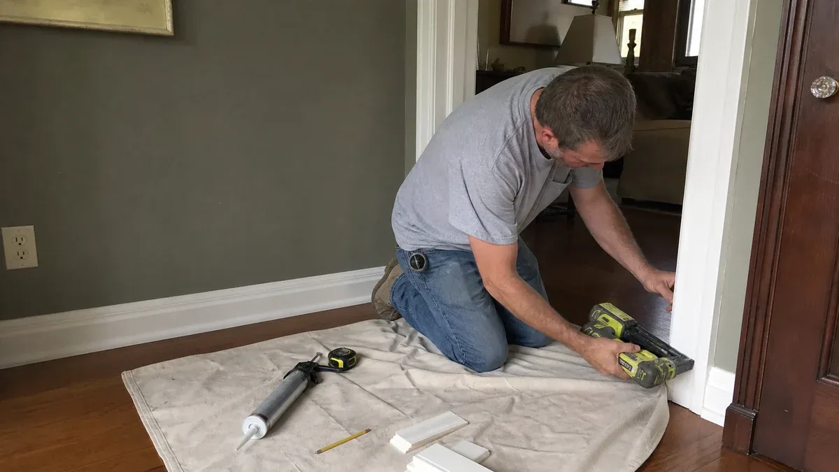 Handyman in Hutchinson Kansas Reno County older home repair punch list Jason Historic District trim door